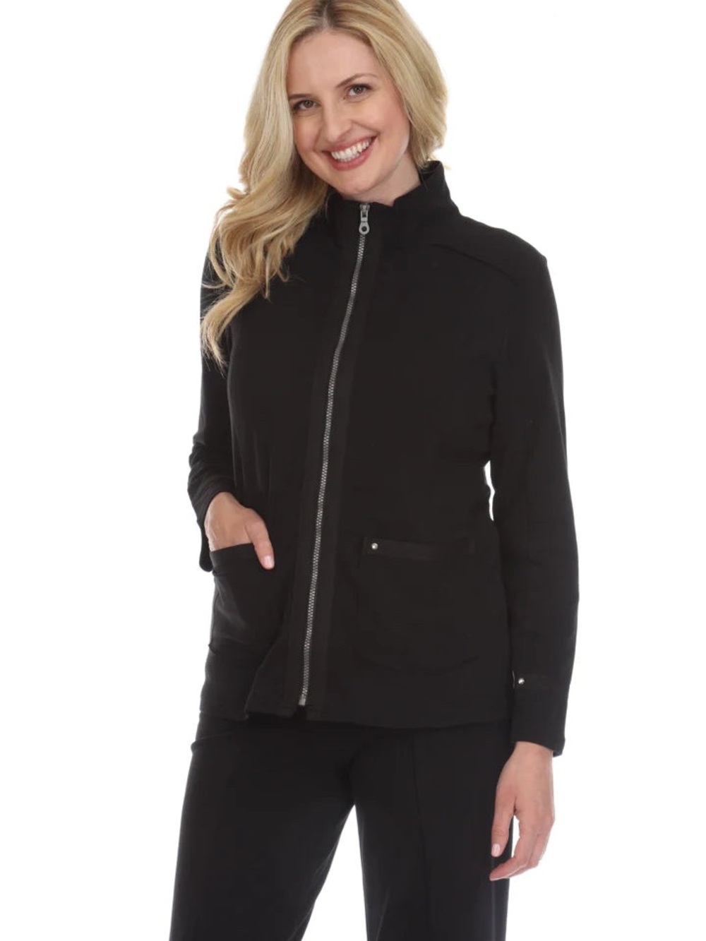neon buddha Black Zip-Front Women's Lindsay Jacket Size XL